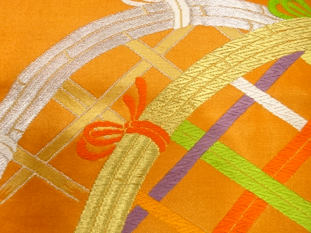  光悦垣模様織り出し　名古屋帯